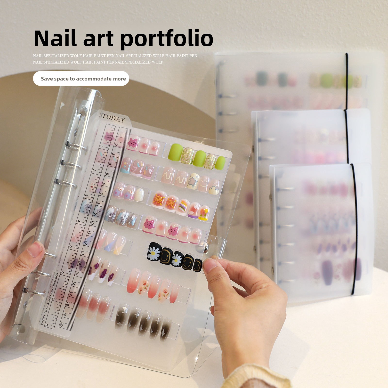 Nail Art One Piece - สมุดเก็บผลงานทำเล็บ ขนาดใหญ่ สำหรับจัดแสดงภาพ อัลบั้มใส่การ์ด บอร์ดโชว์ผลงาน DIY