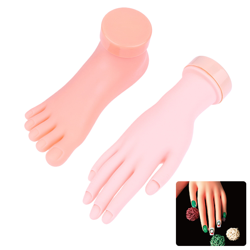 Nail Art Fake - มือซิลิโคนสำหรับฝึกทำเล็บ ฝึกฝนและแสดงผลงานงานศิลปะบนเล็บ อุปกรณ์สำหรับทำเล็บ