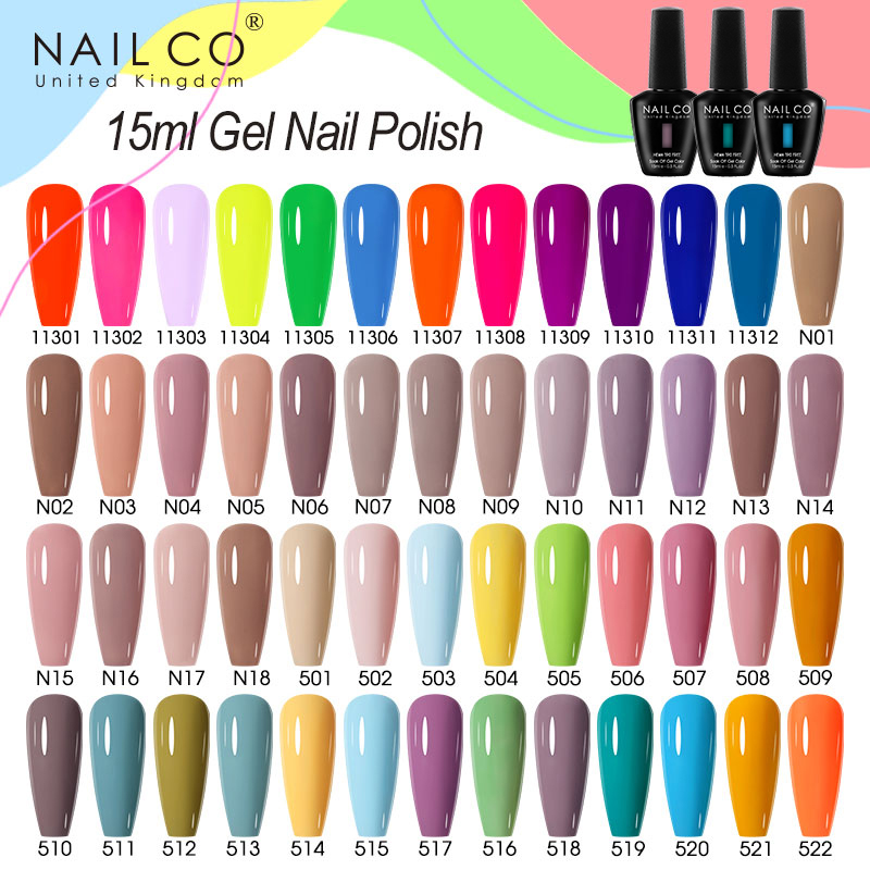 Nail Art One Piece - NAILCO เจลทาเล็บ 15 มล. ซีรีส์สีแดงชมพู ปราศจากสาร