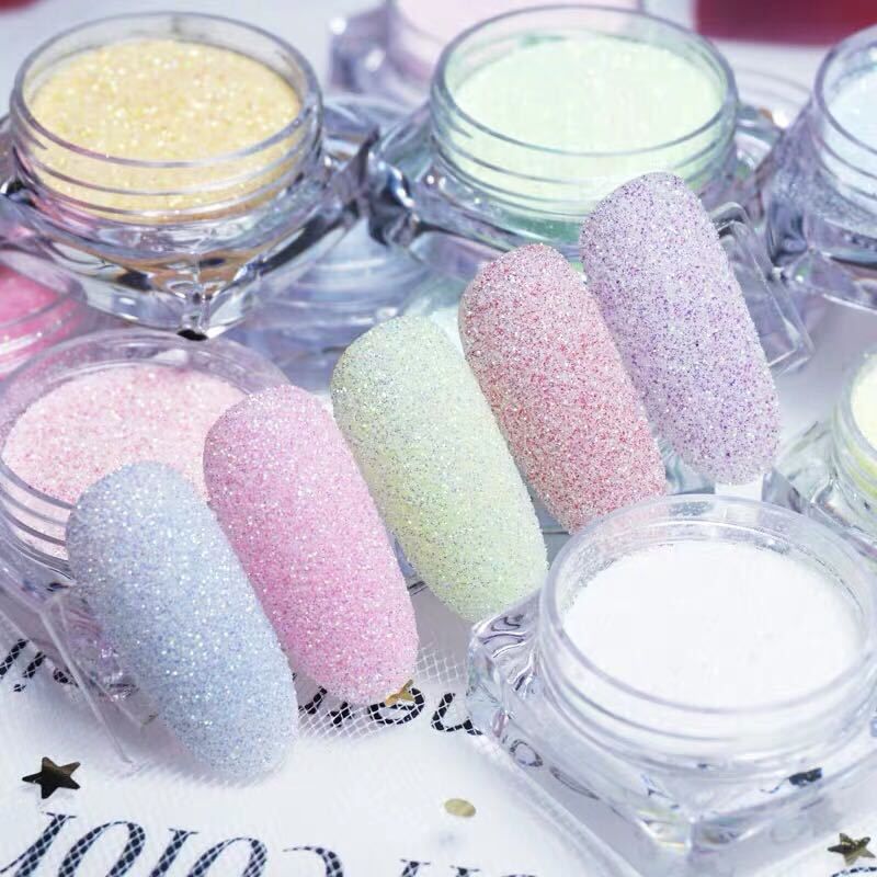 Dip Powder Nail - 12สี/ชุด Shining น้ำตาลเล็บ Glitter Candy Coat