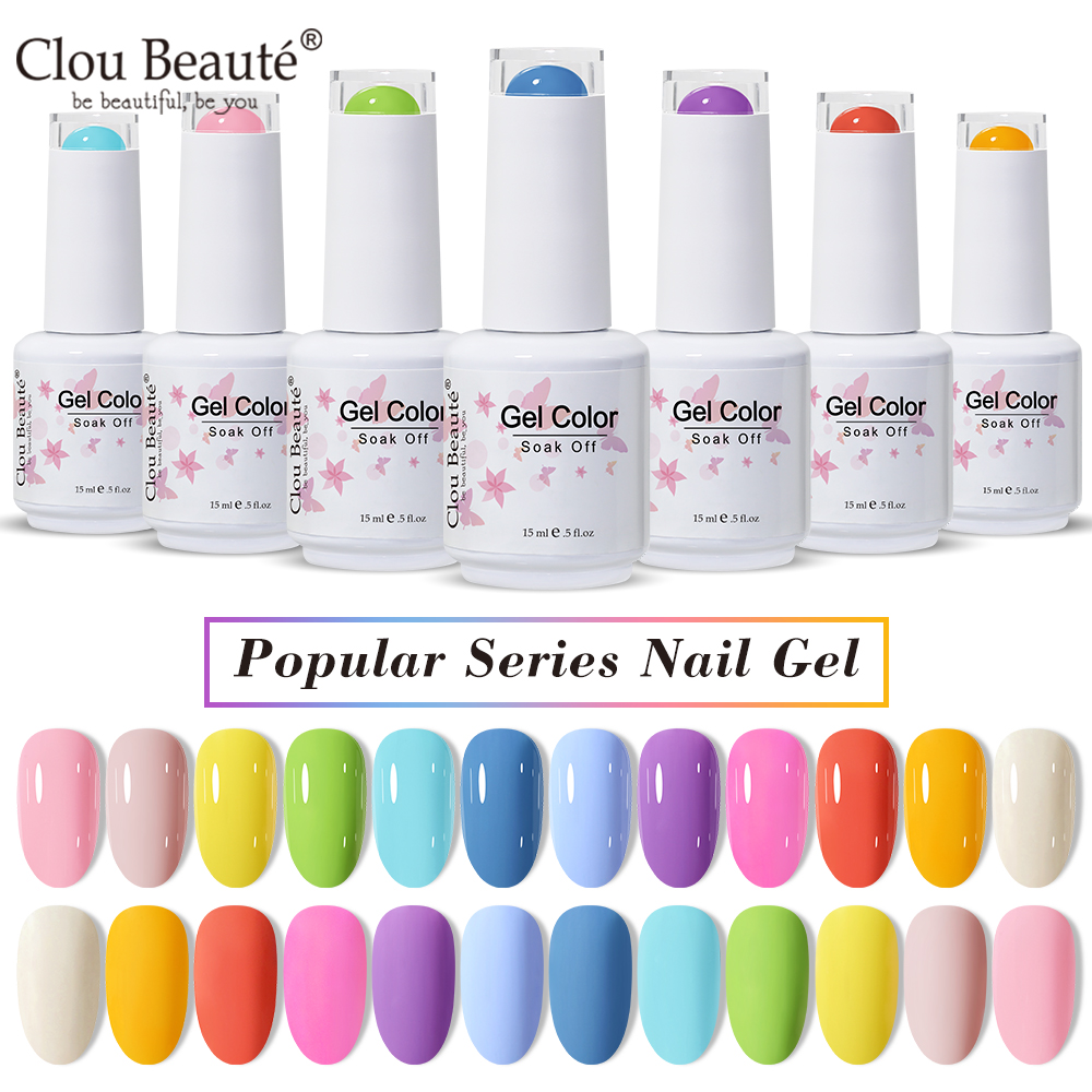 Nail Art One Piece - Clou Beaute 15ml เล็บเจลคุณภาพสูง Pigment เล็บฤดูใบไม้ผลิฤดูร้อน