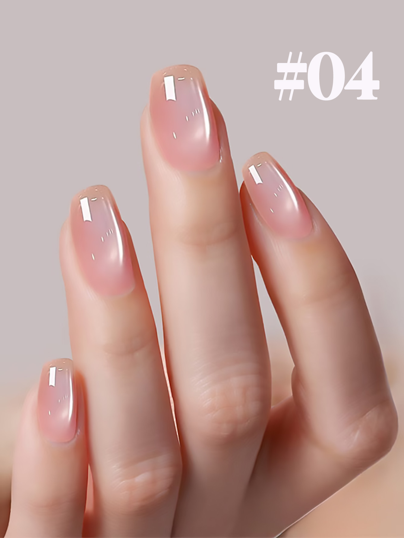 Nail Art Cat Eye Pink - 1-12 ชิ้น TC Gentle Fresh Girl
