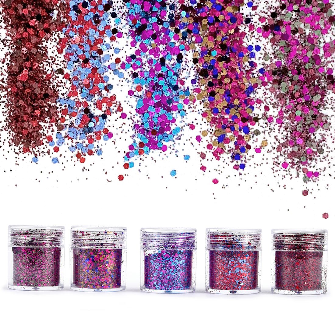Dip Powder Nail - ผงกลิตเตอร์แบบฝัน 4/5 ขวด สำหรับงานเรซิ่น DIY เครื่องประดับ