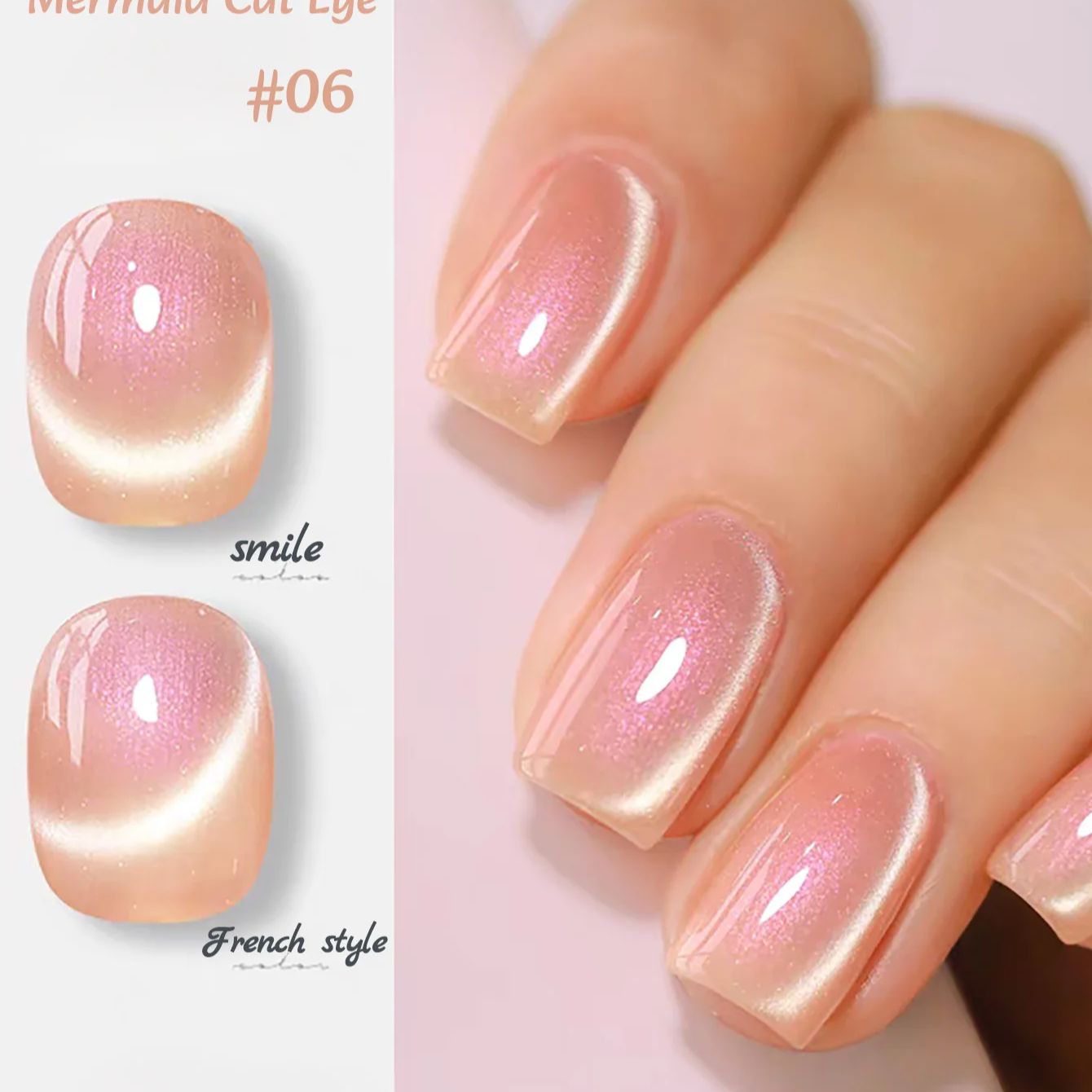 1 ชิ้น ZH ยาทาเล็บเจลตาแมวประด - Nail Art Cat Eye Pink บทวิจารณ์และราคา