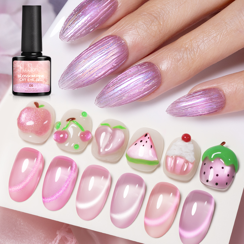 AWStorG 7.5ML Flash Pure Lust  - Nail Art Cat Eye Pink บทวิจารณ์และราคา