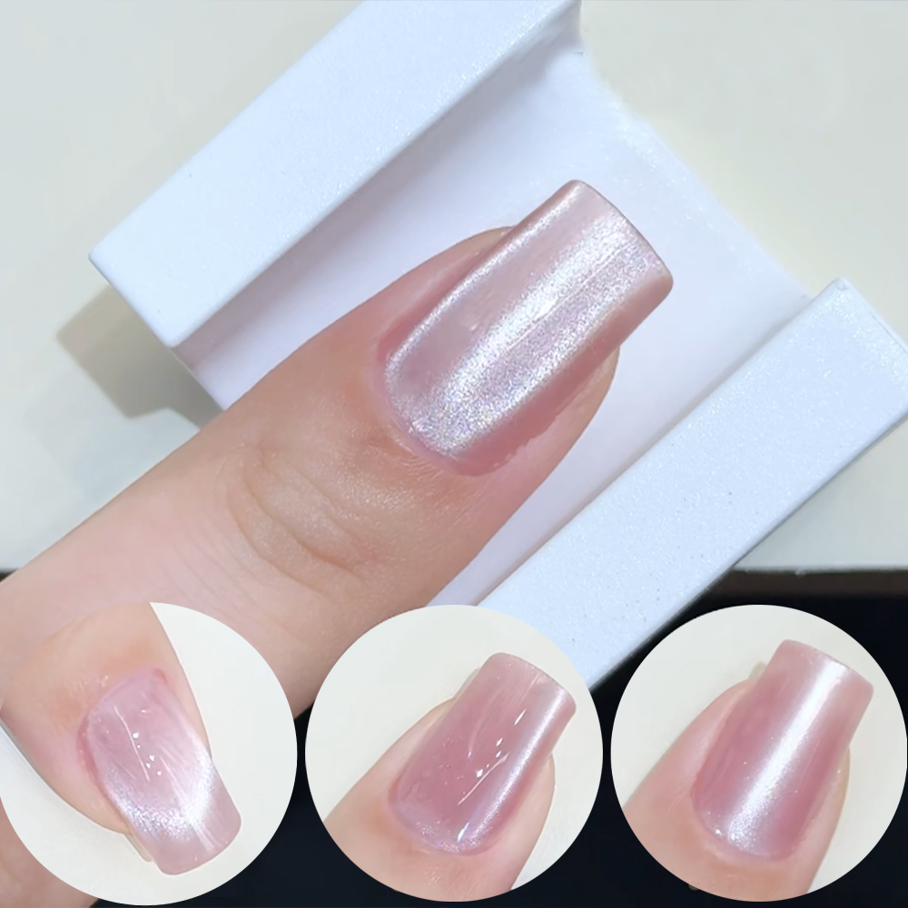 แม่เหล็กทำเล็บลายตาแมวแบบ 5D ร - Nail Art Cat Eye Pink บทวิจารณ์และราคา