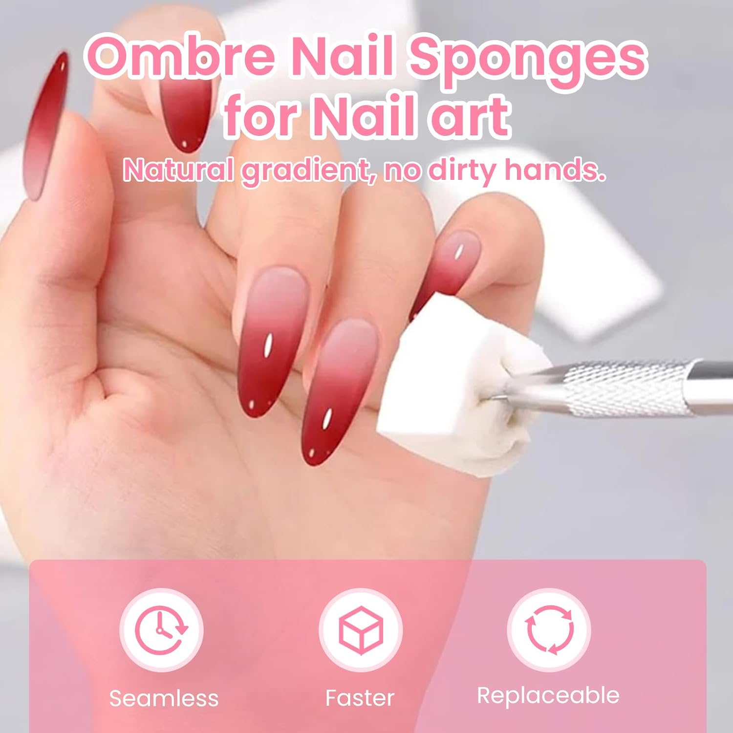 ชุดฟองน้ำสำหรับทำเล็บแบบไล่สี  - Nail Art Chrome บทวิจารณ์และราคา