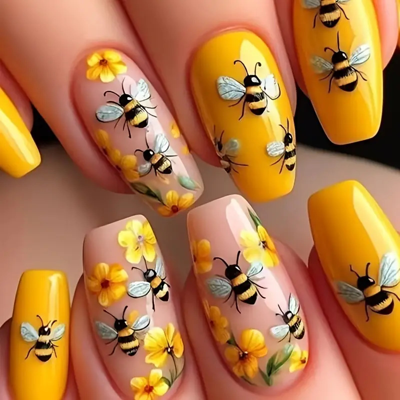 เล็บปลอมแบบกดติด 24 ชิ้น สีนู้ - Nail Art Fake บทวิจารณ์และราคา