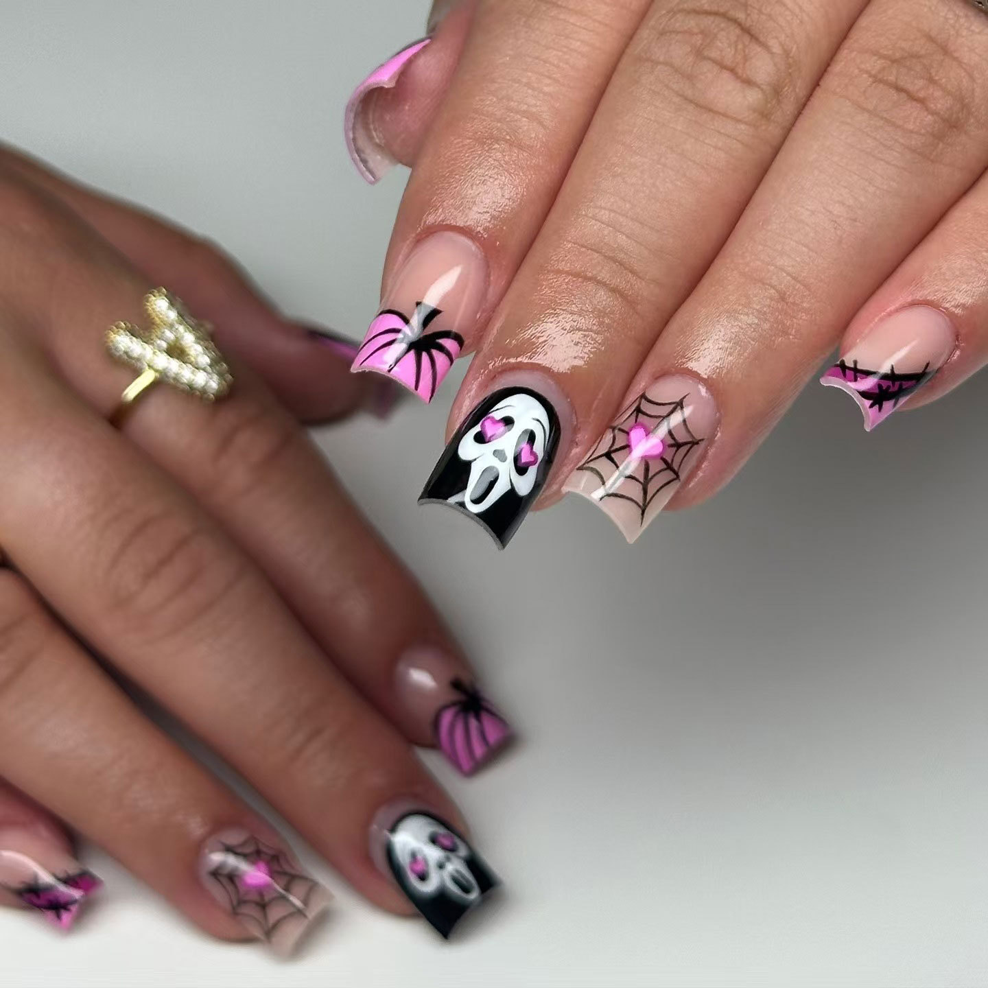 เล็บปลอมแบบกดติด 24 ชิ้น ทรงยา - Nail Art French Nails บทวิจารณ์และราคา