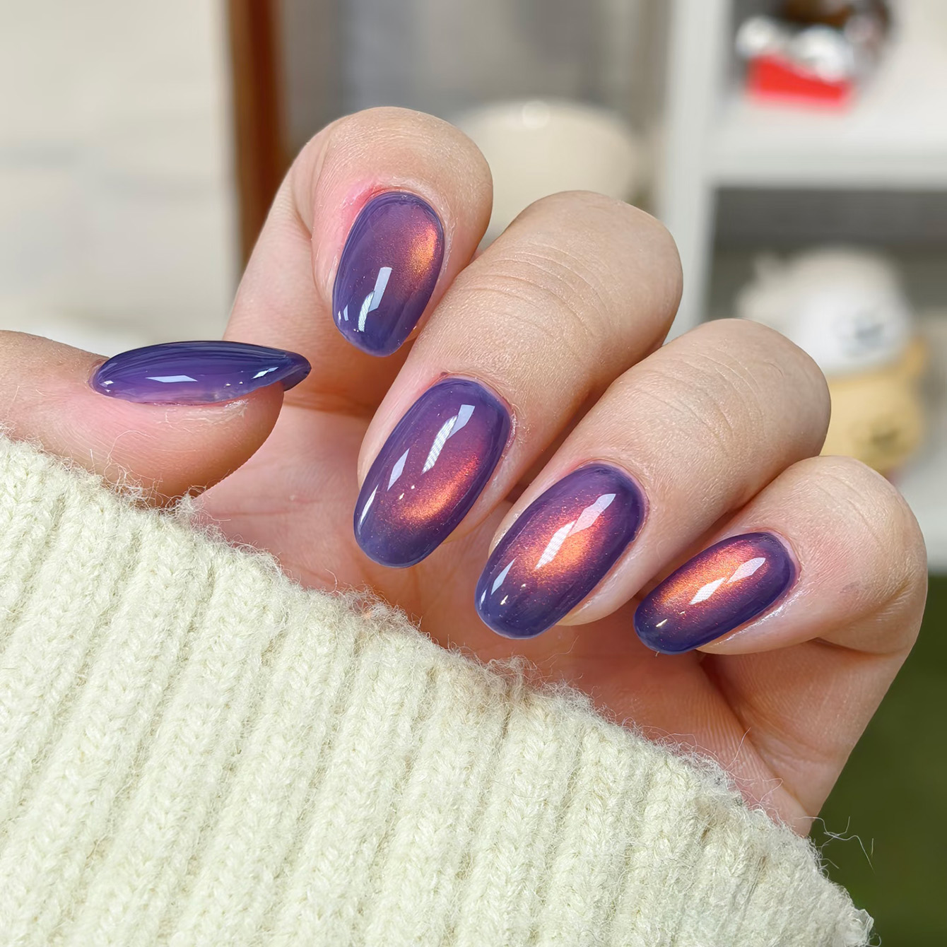 1-10 ชิ้น ยาทาเล็บเจลสีคริสตัล - Nail Art Violet บทวิจารณ์และราคา