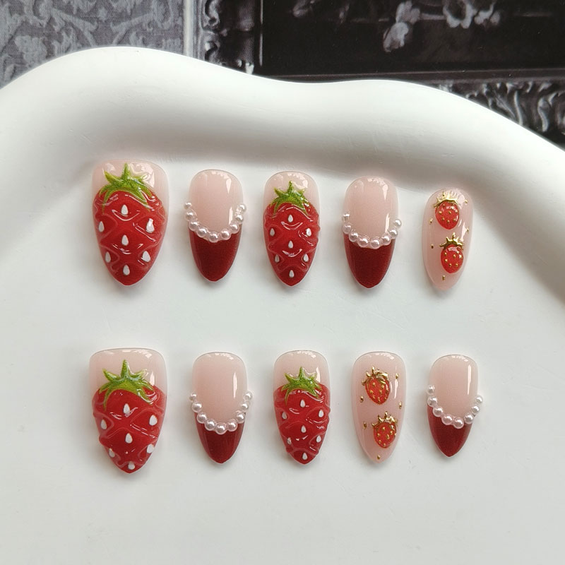 10 ชิ้น เล็บปลอมสำเร็จรูปสไตล์ - Nail Art French Nails บทวิจารณ์และราคา