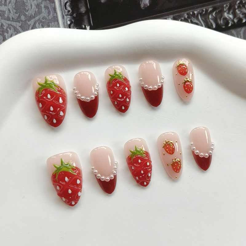 10 ชิ้น เล็บปลอมสำเร็จรูปสไตล์ - Nail Art French Nails บทวิจารณ์และราคา
