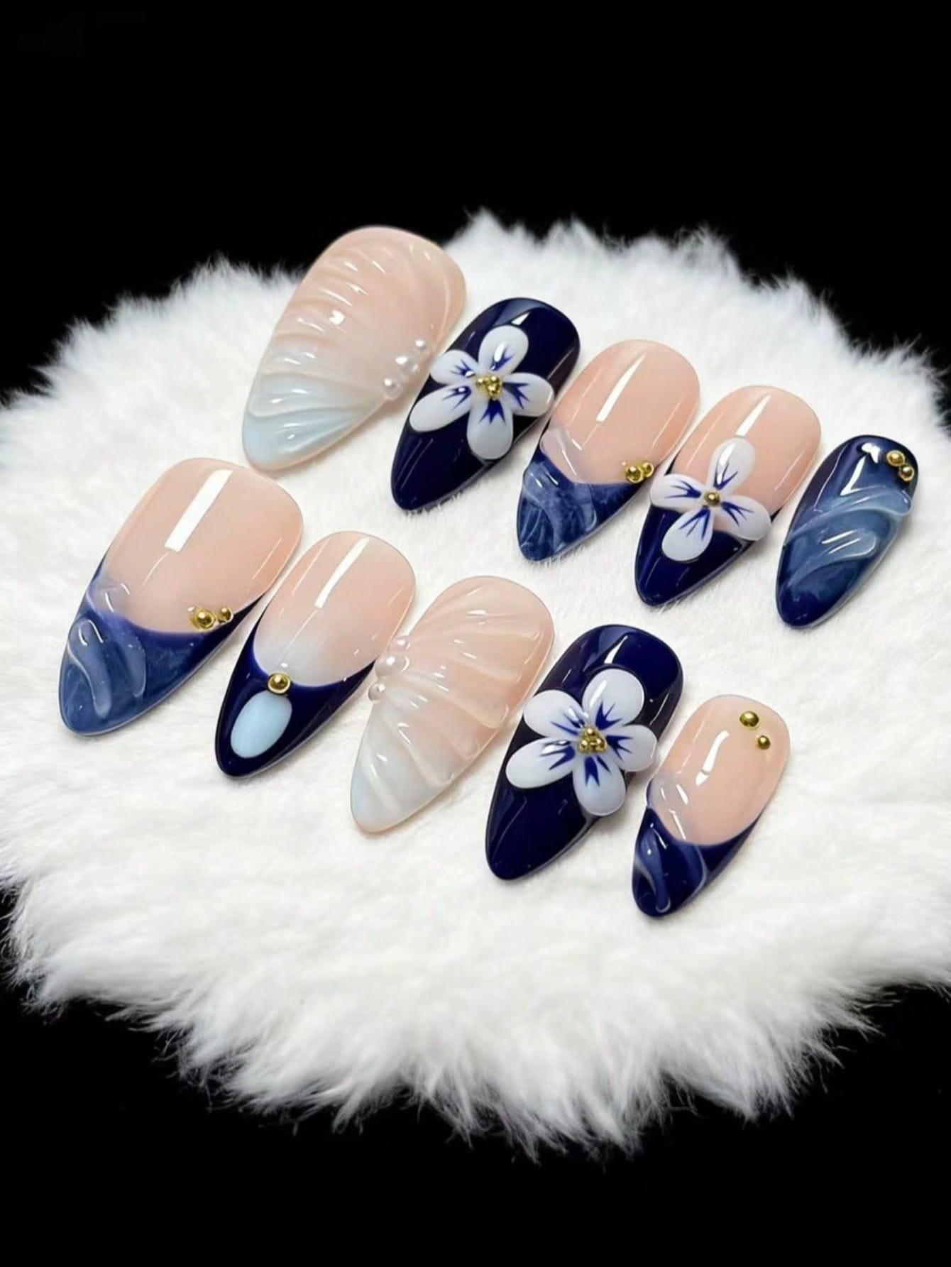 ชุดทำเล็บลายคลื่นสไตล์ฝรั่งเศส - Nail Art French Nails บทวิจารณ์และราคา