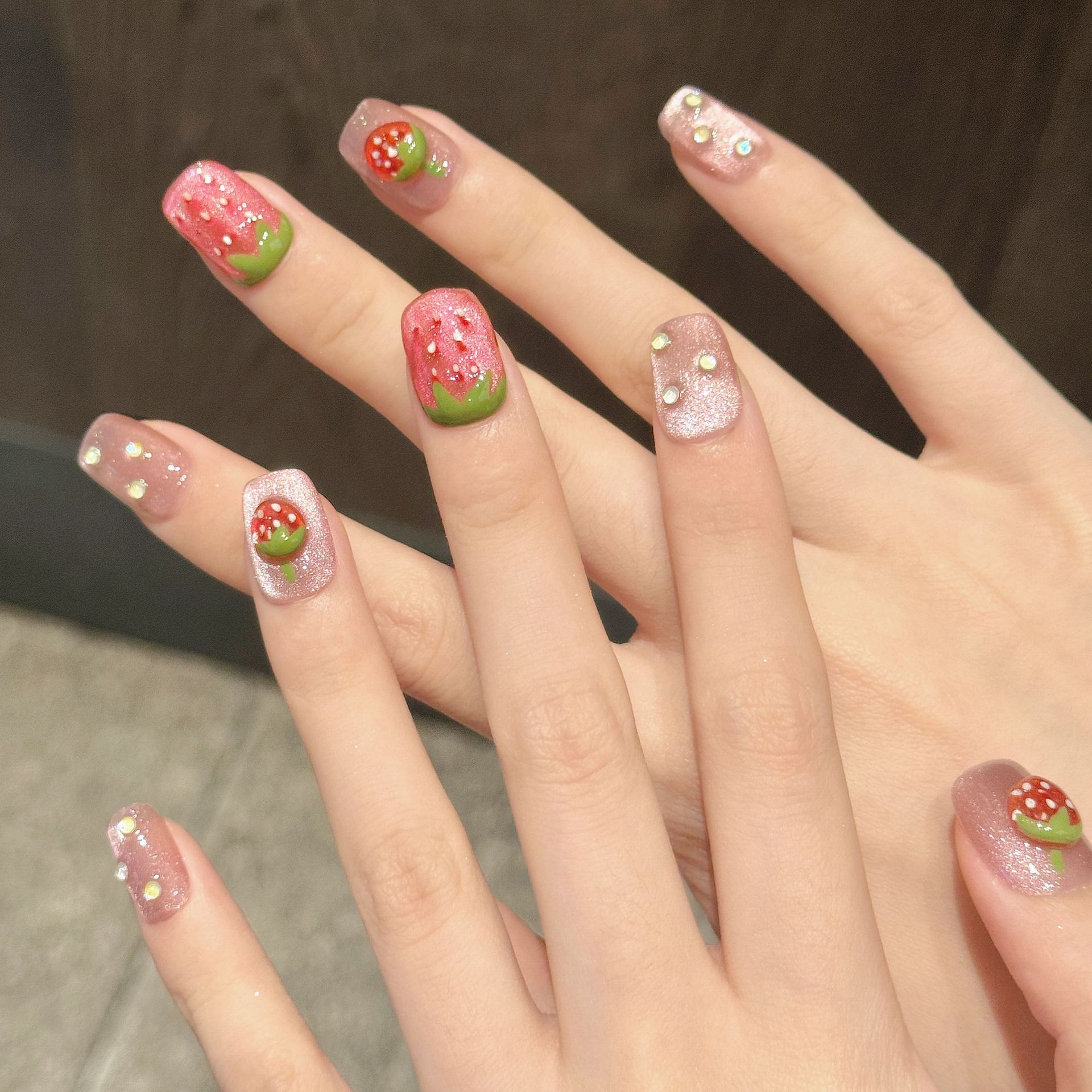 10pcs Handmade กดบนเล็บ 3D สตร - Nail Art Fake บทวิจารณ์และราคา