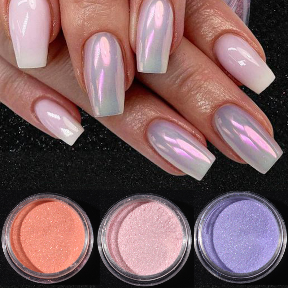10 ชิ้นชุดเล็บ Mermaid Dipping - Nail Art Chrome บทวิจารณ์และราคา