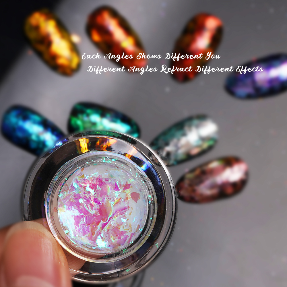 HNDO ขวด16สี Aurora คริสตัลโอป - Dip Powder Nail บทวิจารณ์และราคา