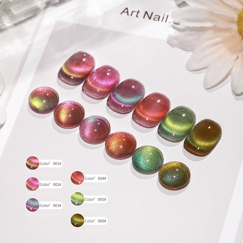 ยาทาเล็บเจลแม่เหล็กสีรุ้ง 6 สี - Nail Art Rainbow บทวิจารณ์และราคา