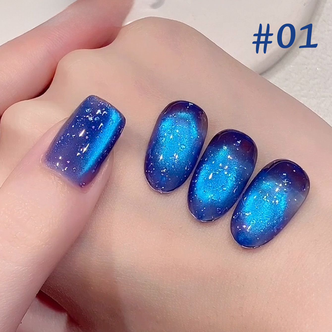 TC 1 ชิ้นฤดูร้อนใหม่สีชมพูพีชส - Nail Art Cat Eye Pink บทวิจารณ์และราคา