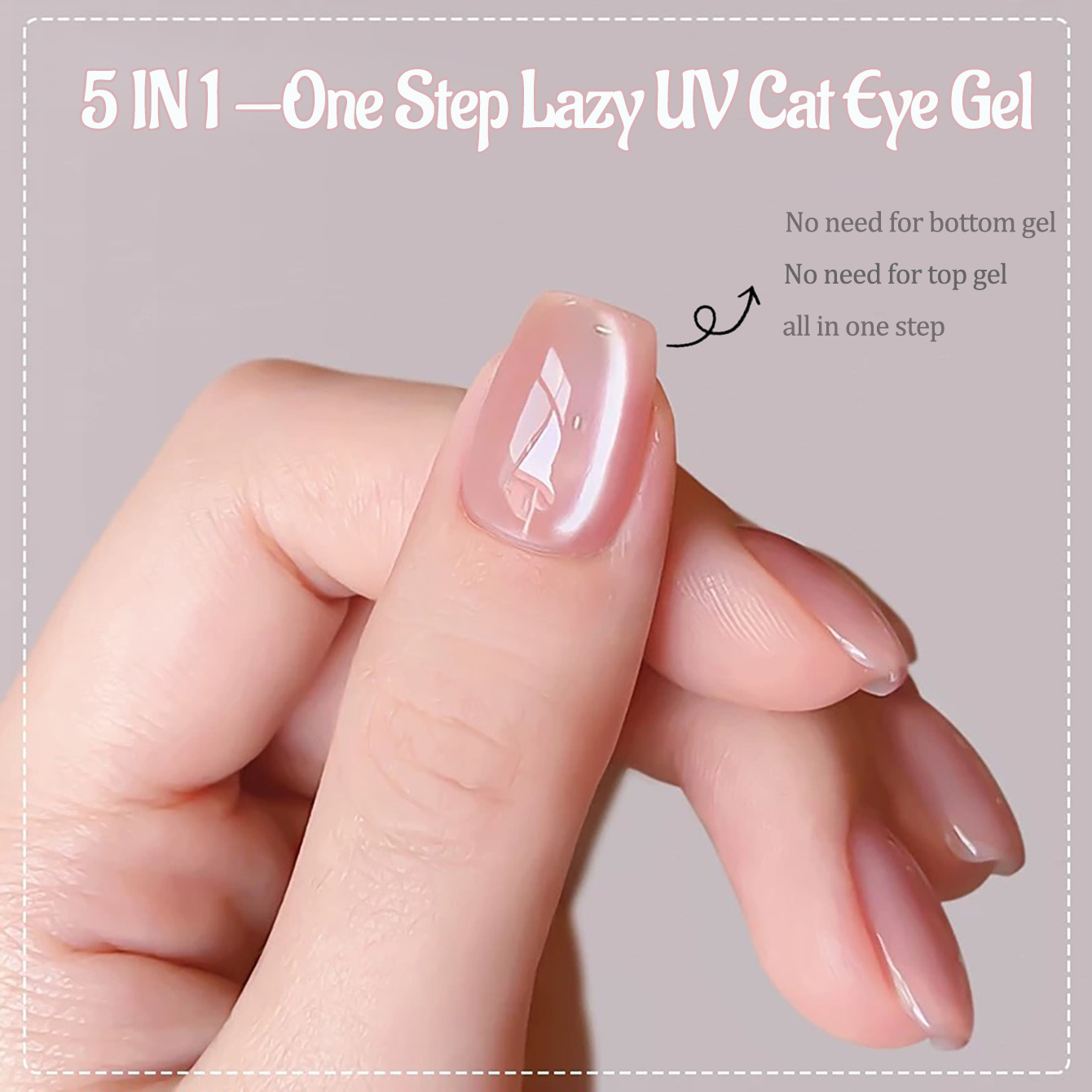 1 ชิ้น PSK ไอซ์ แก้วใสสีชมพู ล - Nail Art Cat Eye Pink บทวิจารณ์และราคา