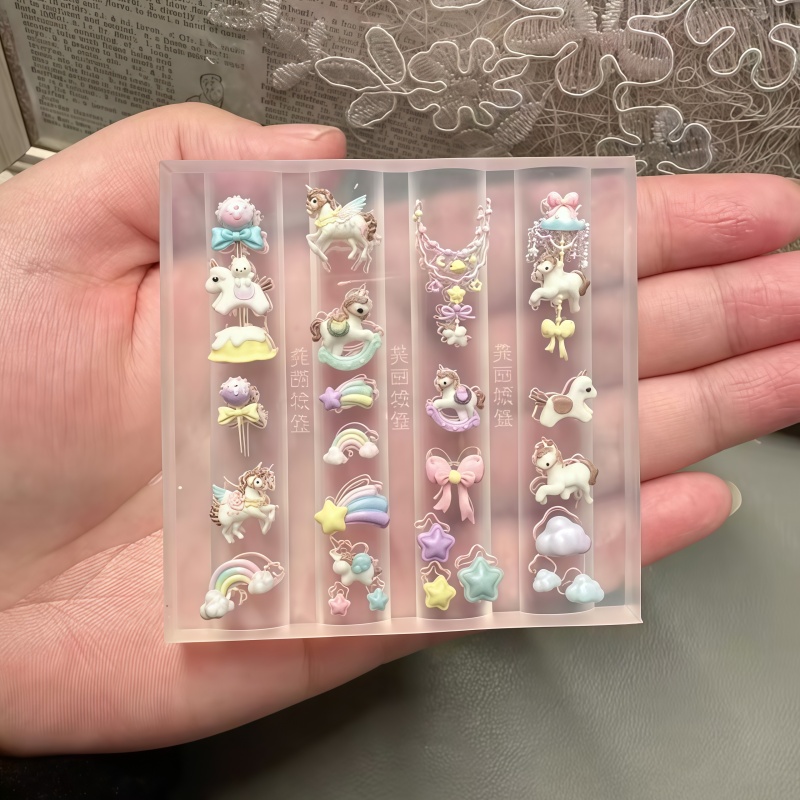 แม่พิมพ์ซิลิโคนใส DIY สำหรับตก - Nail Art Rainbow บทวิจารณ์และราคา