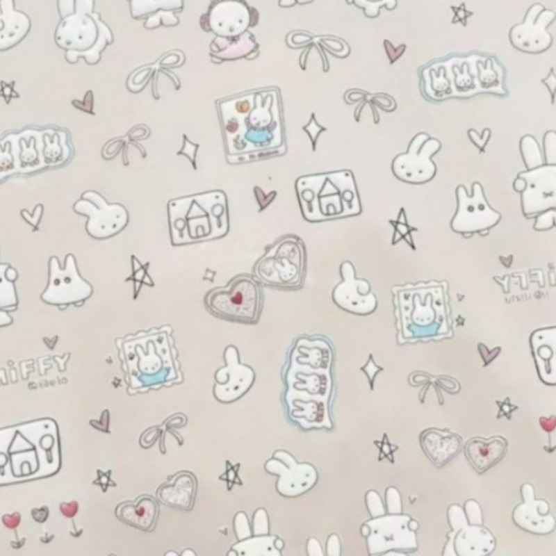 มิฟฟี่การ์ตูนสติกเกอร์ติดเล็บอ - Nail Art Fake บทวิจารณ์และราคา