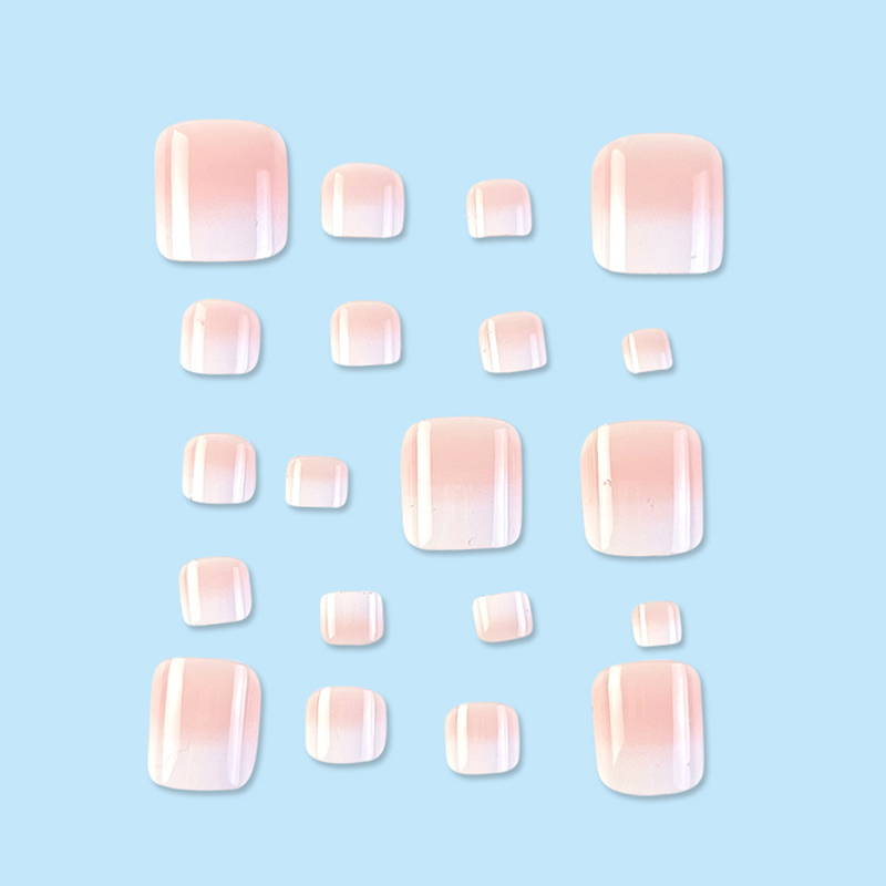 เล็บปลอมแบบฝรั่งเศสไล่เฉดสีชมพ - Nail Art French Nails บทวิจารณ์และราคา