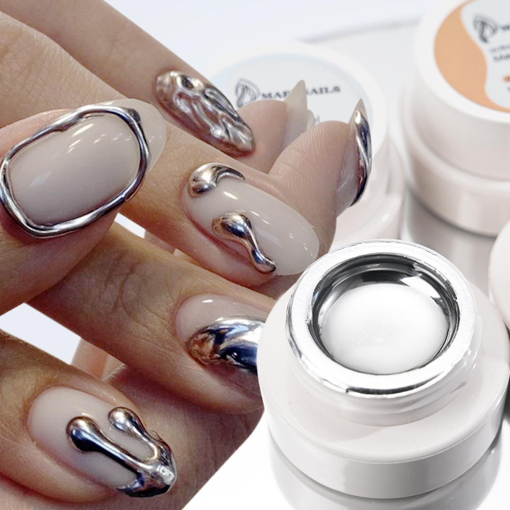 กระจกเมทัลลิคเล็บเจลกึ่งถาวรเค - Nail Art Chrome บทวิจารณ์และราคา