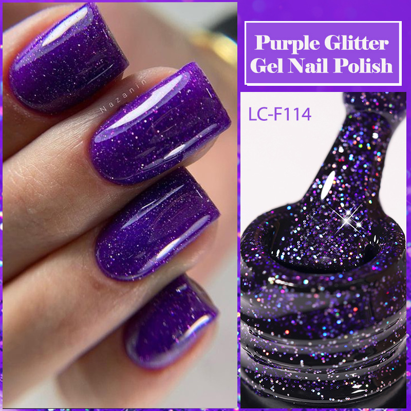 LILYCUTE สีม่วง Glitter Sequin - Nail Art Violet บทวิจารณ์และราคา