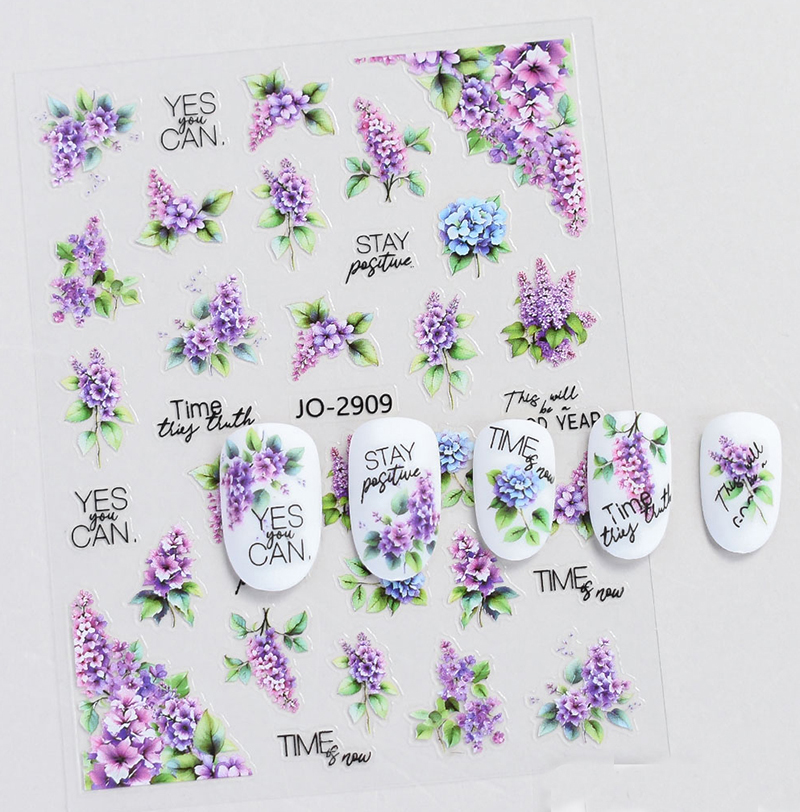 สติ๊กเกอร์ตกแต่งเล็บ 3 มิติ ลา - Nail Art Violet บทวิจารณ์และราคา