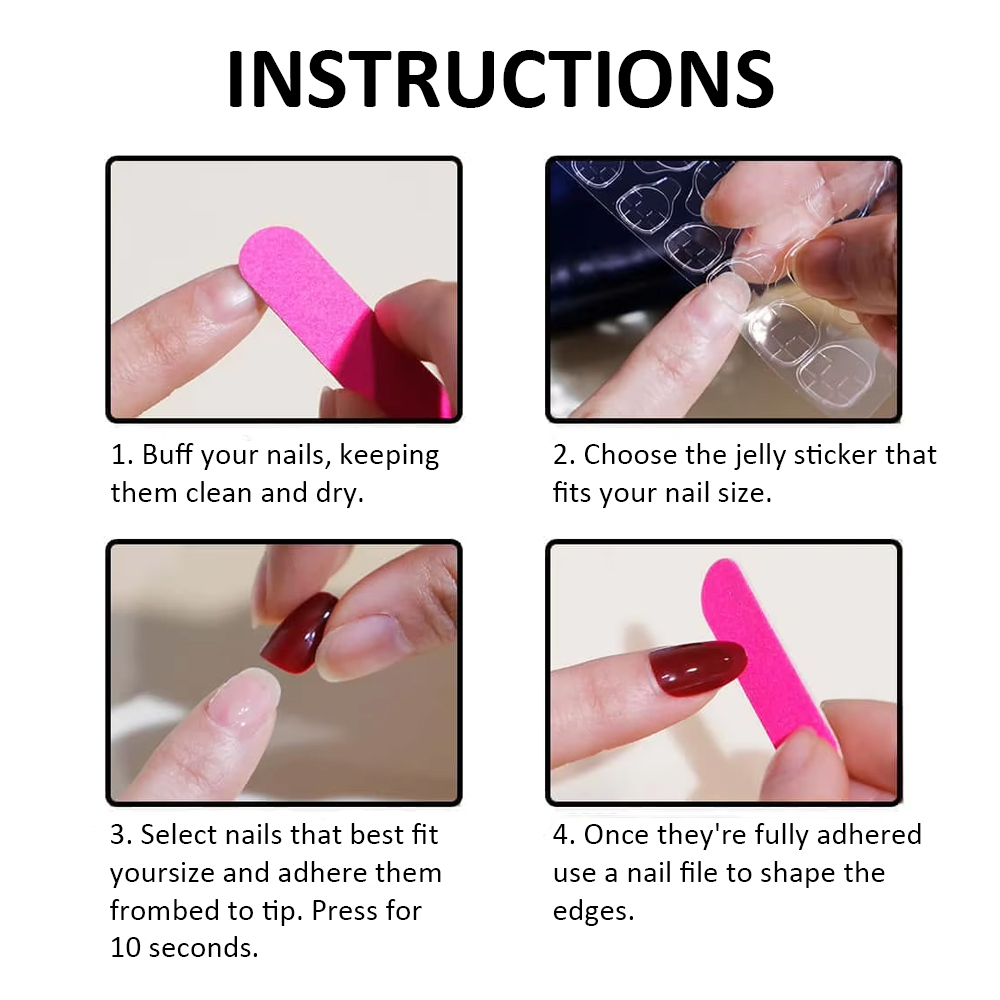 24 ชิ้น เล็บปลอมสีแดงไวน์แบบแฟ - Nail Art French Nails บทวิจารณ์และราคา