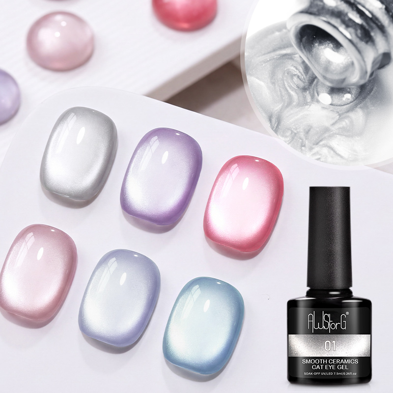 ยาทาเล็บเจลแม่เหล็กแคทอาย 7.5  - Nail Art Cat Eye Pink บทวิจารณ์และราคา