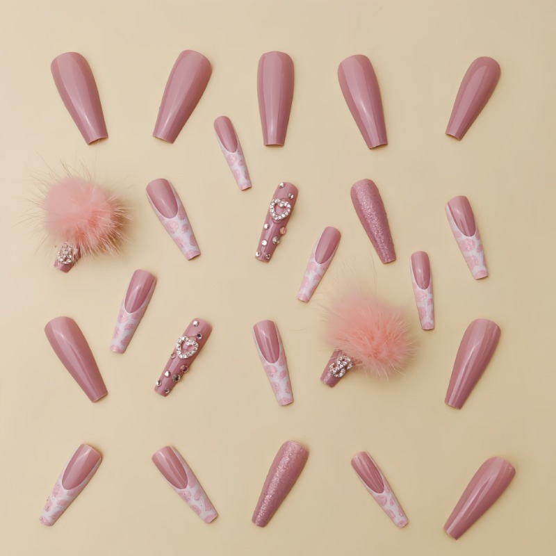 24 ชิ้นยาวพิเศษสแควร์กดบนเล็บ  - Nail Art French Nails บทวิจารณ์และราคา