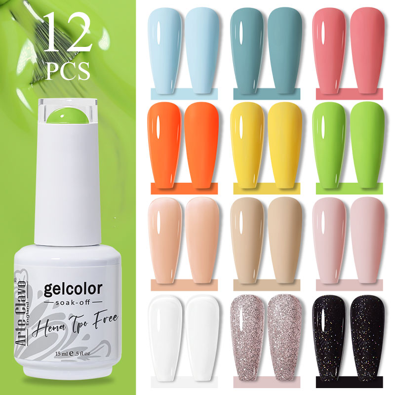 อาร์เต้ คลาวो HEMA TPO Free 15 - Nail Art Rainbow บทวิจารณ์และราคา
