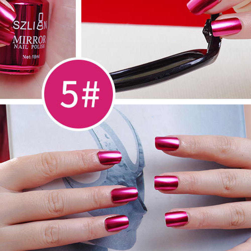 ยาทาเล็บเมทัลลิกกระจกเงาแบบมือ - Nail Art Chrome บทวิจารณ์และราคา