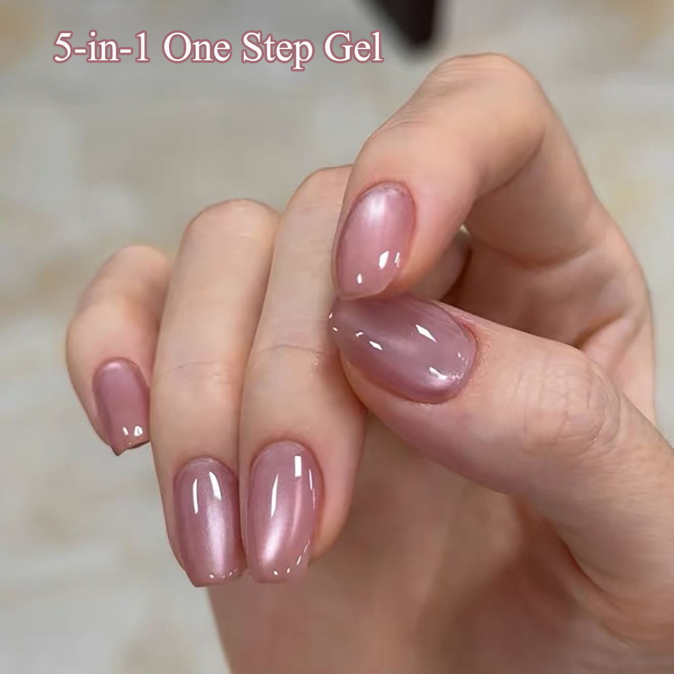 SHAKA 1 ชิ้น ยาทาเล็บเจลสีชมพู - Nail Art Cat Eye Pink บทวิจารณ์และราคา