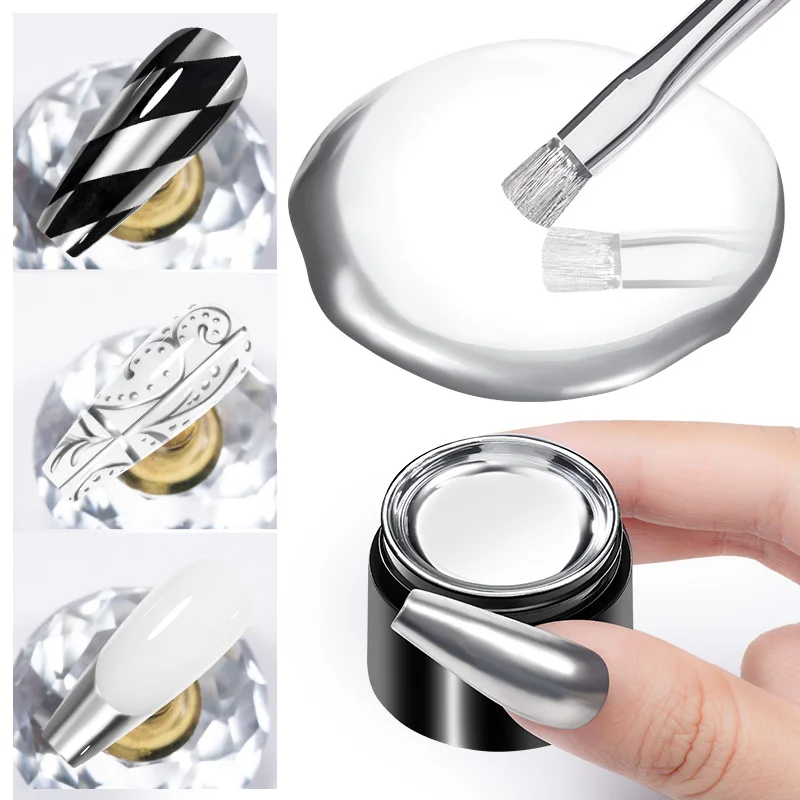 เจลเพ้นท์เล็บเมทัลลิก 8 มล. สี - Nail Art Chrome บทวิจารณ์และราคา