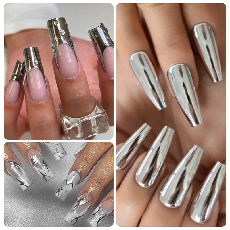 เจลเพ้นท์เล็บเมทัลลิก 8 มล. สี - Nail Art Chrome บทวิจารณ์และราคา