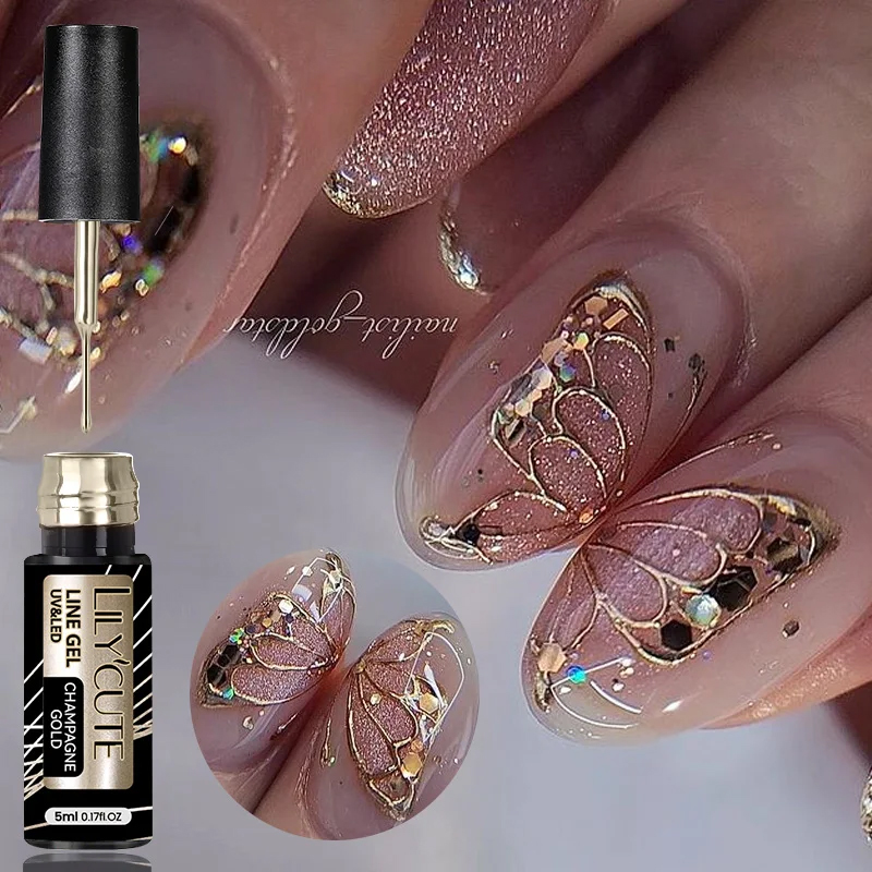 LILYCUTE เจลไลเนอร์เพ้นท์เล็บเ - Nail Art Chrome บทวิจารณ์และราคา